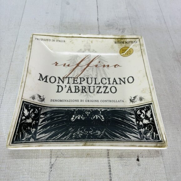 2005 Cape Craftsmen CCM1 Various Wine Labels Ceramic Square 8" Plates Set of 4 - Picture 8 of 16